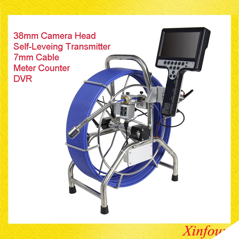 Handheld 100m Cable Wall Drain Pipe Sewer Inspection Video Camera Pipeline Snake Borescope Endoscope Camera w/Meter Counter