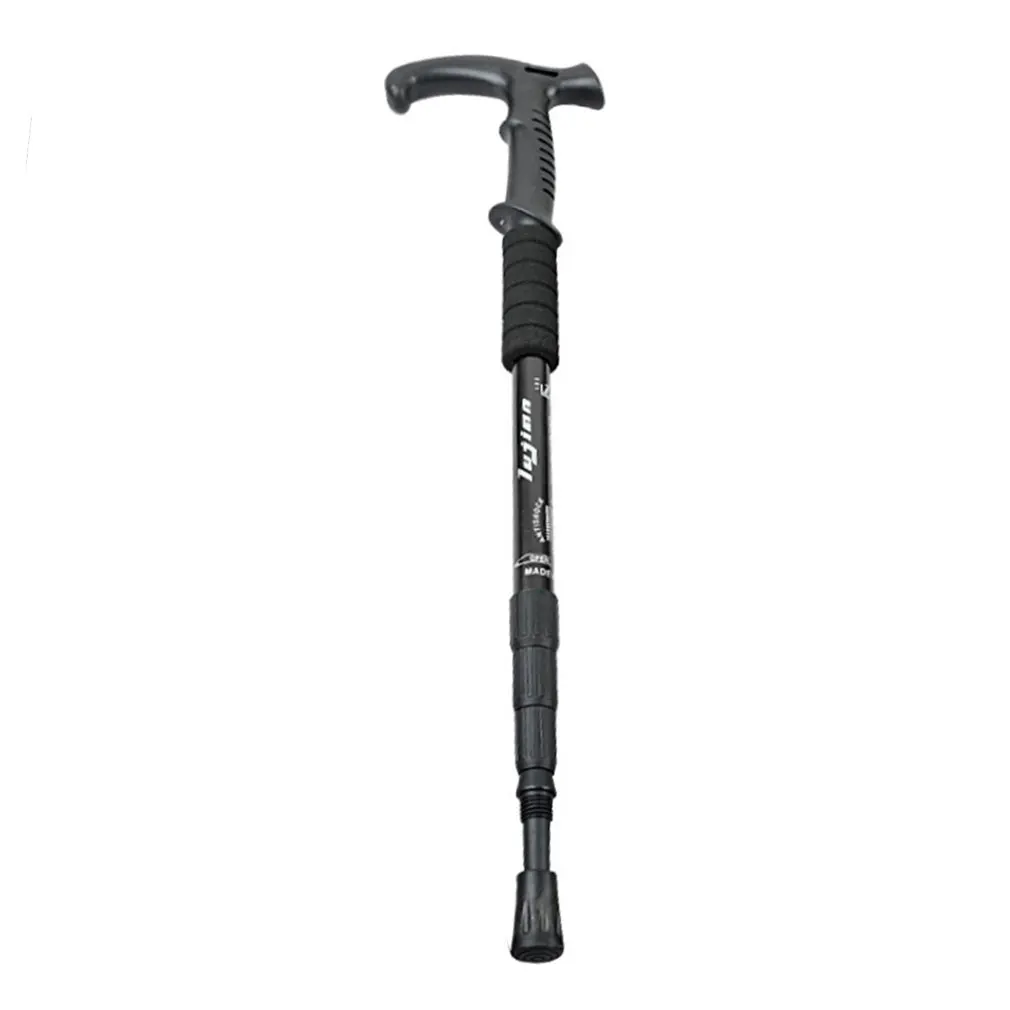 Retractable Anti Shock Walking Sticks Telescopic Trekking Hiking Poles Ultralight Sports Camping Mountaineering Canes Crutch Hot - Цвет: 2