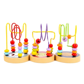 

Children Wooden Mini Around Beads Toys Early Educational Learning Toy Colorful Development Calculat Bead Kid Montessori Toys