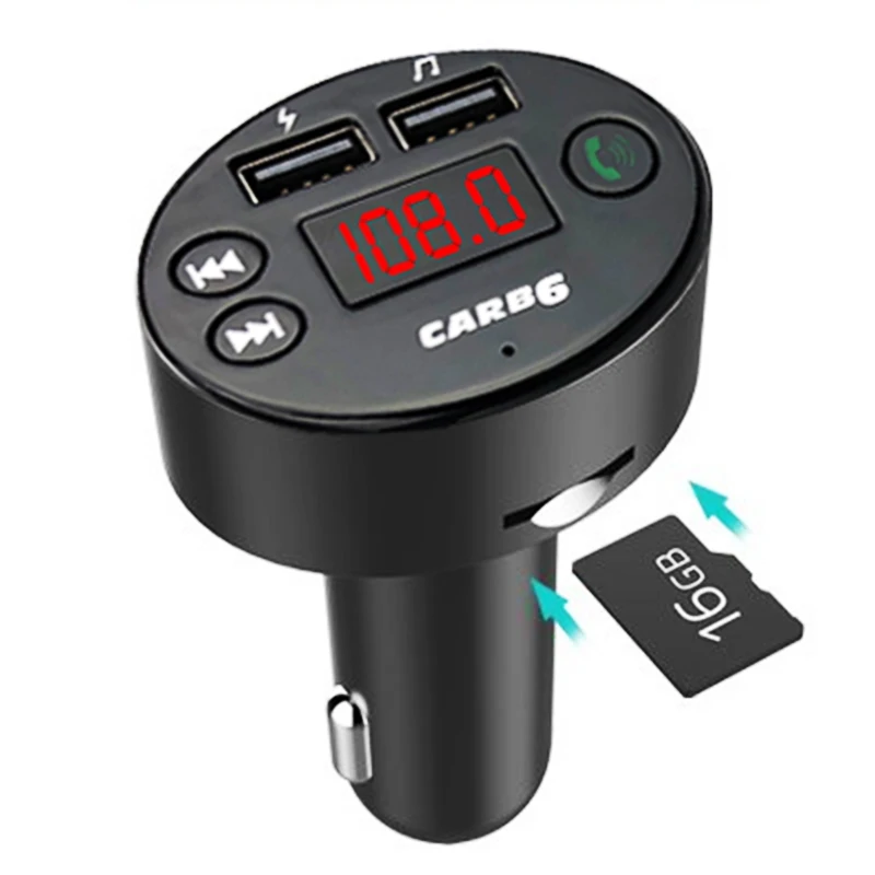 Bluetooth fm передатчик Автомобильный MP3 аудио музыкальный плеер двойной USB Радио
