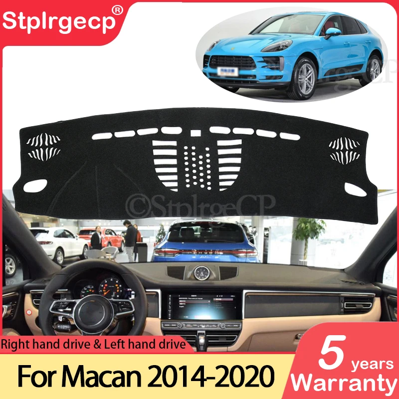 

Противоскользящий коврик для Porsche Macan 2014 ~ 2020 Turbo GTS S, защита от УФ-лучей, коврик для приборной панели, защитный коврик для приборной панели, аксессуары для ковра 2018