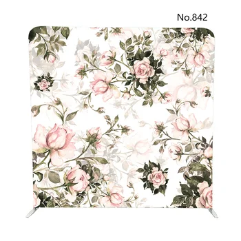 

Bundle deal for 15 double sided(30 designs printed) tension fabric pillow case backdrop with 2 aluminum stands for photo booth