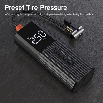 

Car Inflatable Pump Tyre Inflator Air Compressor Portable Air Pump 12V 150PSI Wire LCD Display with LED Light for Car Bicycle