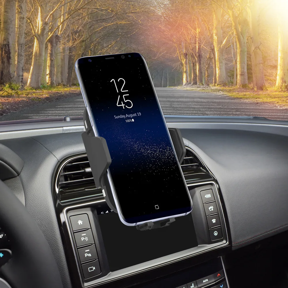 SZYSGSD беспроводное быстрое зарядное устройство 10 Вт автомобильное крепление автомобильное зарядное устройство для iPhone X XS 8 инфракрасный датчик Беспроводное зарядное устройство для samsung S9/S8/S7