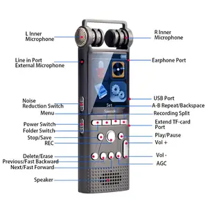 Image 5 - Professional Voice Activated เครื่องบันทึกเสียงระบบเสียงดิจิตอล 8GB 16GB USB ปากกา Non Stop 100hr การบันทึก PCM 1536 kbps HIFI MP3 ผู้เล่น