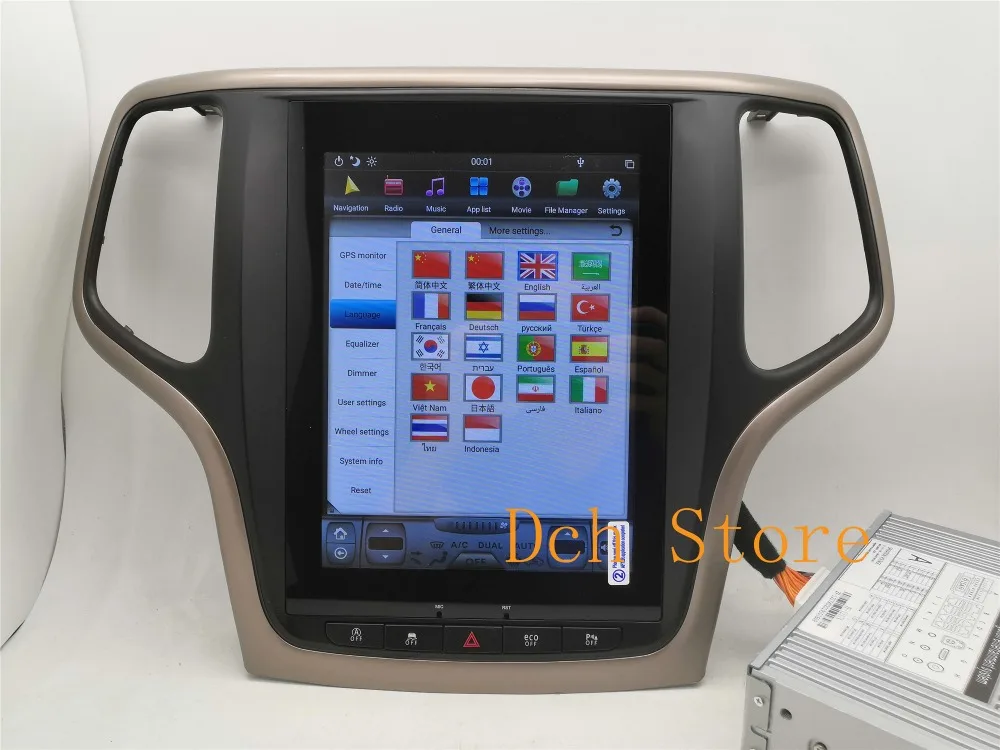 10,4 дюймов Tesla стиль Android 8,1 автомобильный DVD gps плеер навигация для Jeep Grand Cherokee 2012- PX6 CARPLAY радио ips стерео