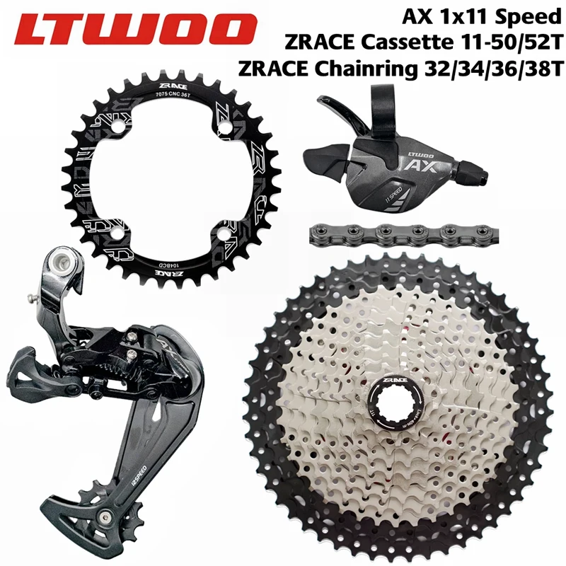 LTWOO - AX11 11 Speed Shifter Trigger + 11s Rear Derailleur + ZRACE 52T Cassette / Chainrings + SUMC S11 PCR BEYOND M7000 Chain