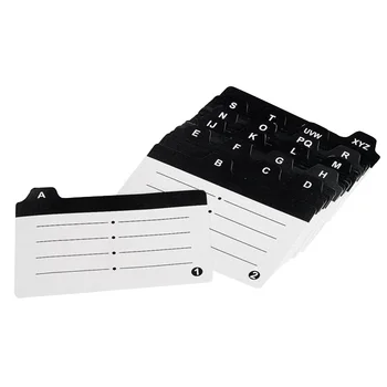 

4 Divider Business Card Box Board Dust Proof Index Holder Large Capacity Storage Protector Plastic Office Desktop Organizer Home