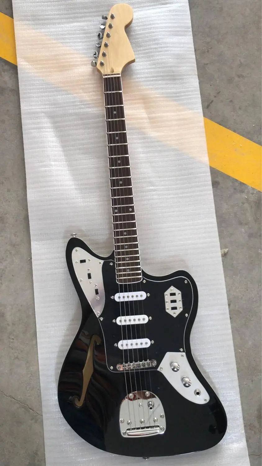 Оптовая продажа гитара New Custom Jaguar Electric Guitar 3 звукоснимателя в черном цвете