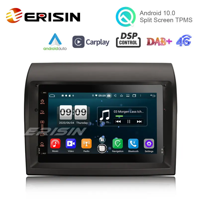 Erisin 8774 7 &quot64G Android 10 0 автомобильное Стерео GPS DSP WiFi 4G DAB + Радио CarPlay авто для Fiat Ducato