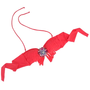 

Mxi Tassel Bikini TOPS Swimwear Beachwear Red Bow Top Bathing suits Diamond Swimming for womens summer Design girl Bikini UP