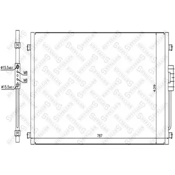 

Radiator cond. \ Chrysler Voyager 2.4/3.3/3.8/00 STELLOX 10-45186