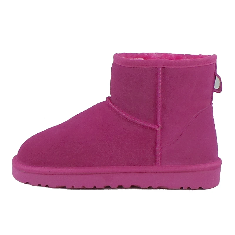 Hot Pink 02 Новинка; модные классические женские зимние ботинки в австралийском стиле; высококачественные водонепроницаемые ботильоны из натуральной кожи; теплые зимние ботинки; женская обувь - Цвет: Hot Pink 02