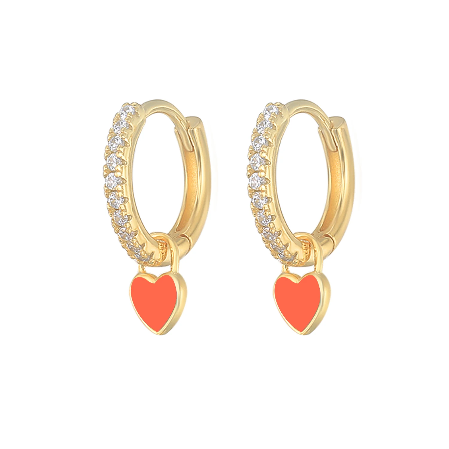 CANNER Color Dripping Oil Hoop Earrings For Women Pendientes Mujer Piercing Mom Gift Trend Cartilage hoop earrings