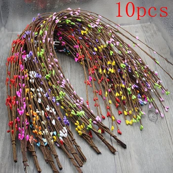 

65cm Colourful Iron Wire Rattan Ring Artificial Flowers Garland Stamens Frame For Christmas Home Decor DIY Floral Wedding Wreath