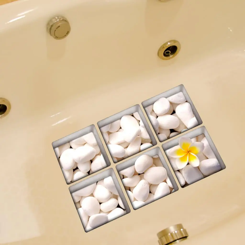 3D Self-adhesive Bathtub Non Slip Appliques Stickers Decals Tub Tattoos