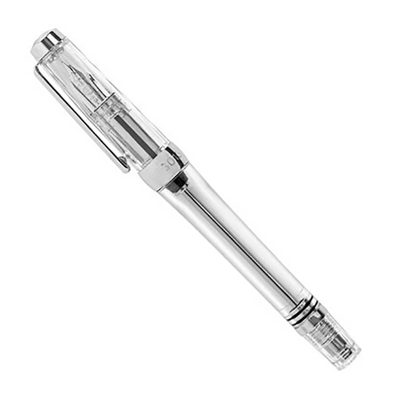 Новая вакуумная авторучка Wing Sung 3013 Wingsung/Paili 013 из смолы, прозрачная Качественная ручка EF/F 0,38/0,5 мм, чернильная ручка, деловой подарок - Цвет: Transparent