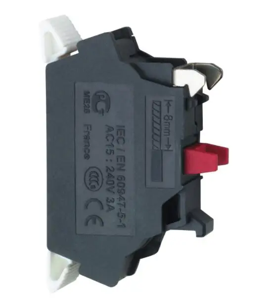 

ZBE1025 Harmony XB4, одноконтактный блок, серебряный сплав, пружинный зажим, 1 NC