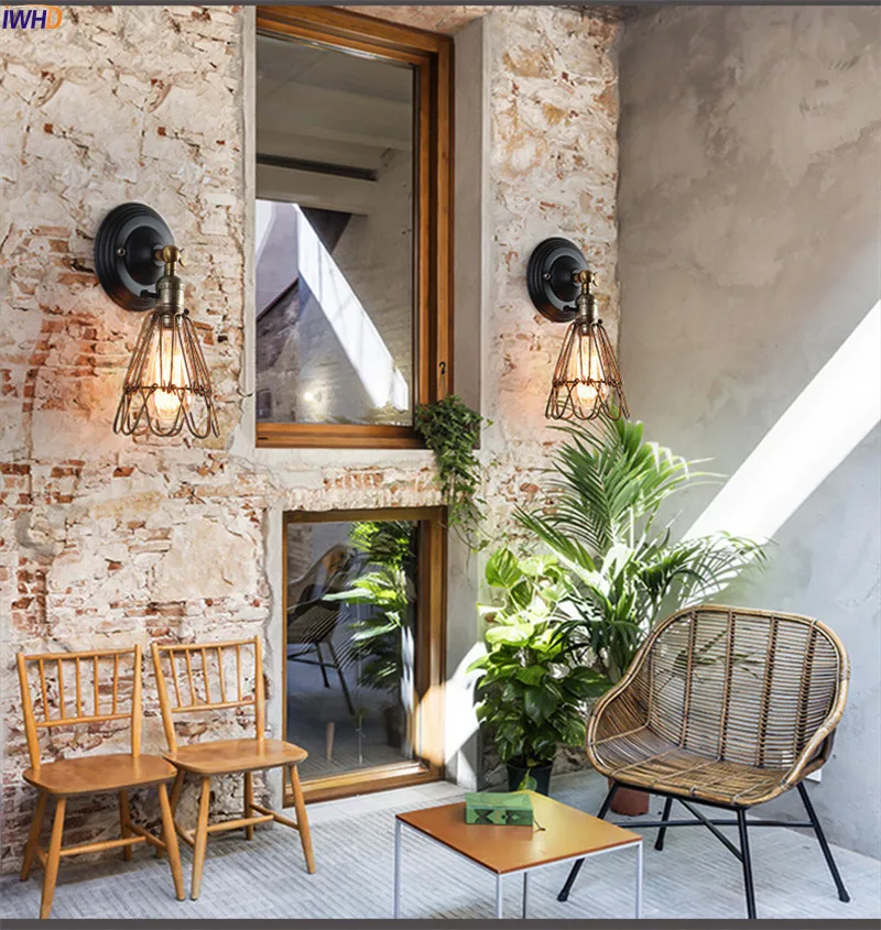 Vintage Loft Wall Lamps Iron Industrial Wall Lights Bedroom Bedside Light Wandlamp Fixtures For Home Decoration Restaurant Bar (6)