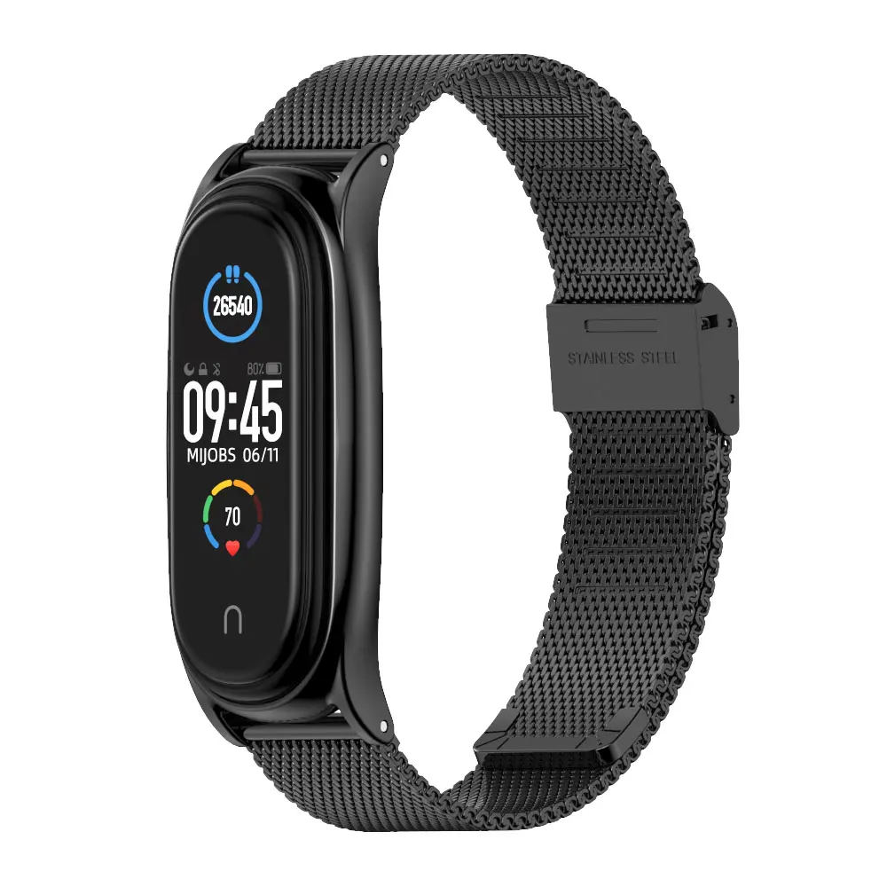 Для Mi Band 5 металлический браслет для Xiaomi Bend 4 ремешки на запястье Correa Miband 3 Смарт NFC