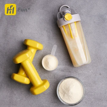 

Portable bottle 500ML Shake cup durable Thicken Tritan Shockproof Watertight Bottles home office school Gym for Protein powder