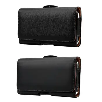 

PU Leather Horizontal Waist Belt Clip Pouch Phone Bag for Men X5XA