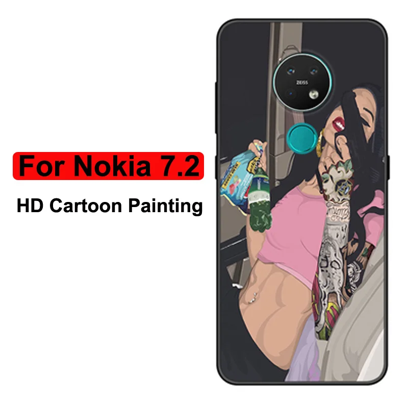 Для Nokia 7,2 чехол забавная силиконовая оболочка задняя крышка для Nokia 7,2 TA-1196 TA-1181 TA-1178 Nokia7.2 Мультяшные узорчатые телефонные чехлы - Цвет: No.4