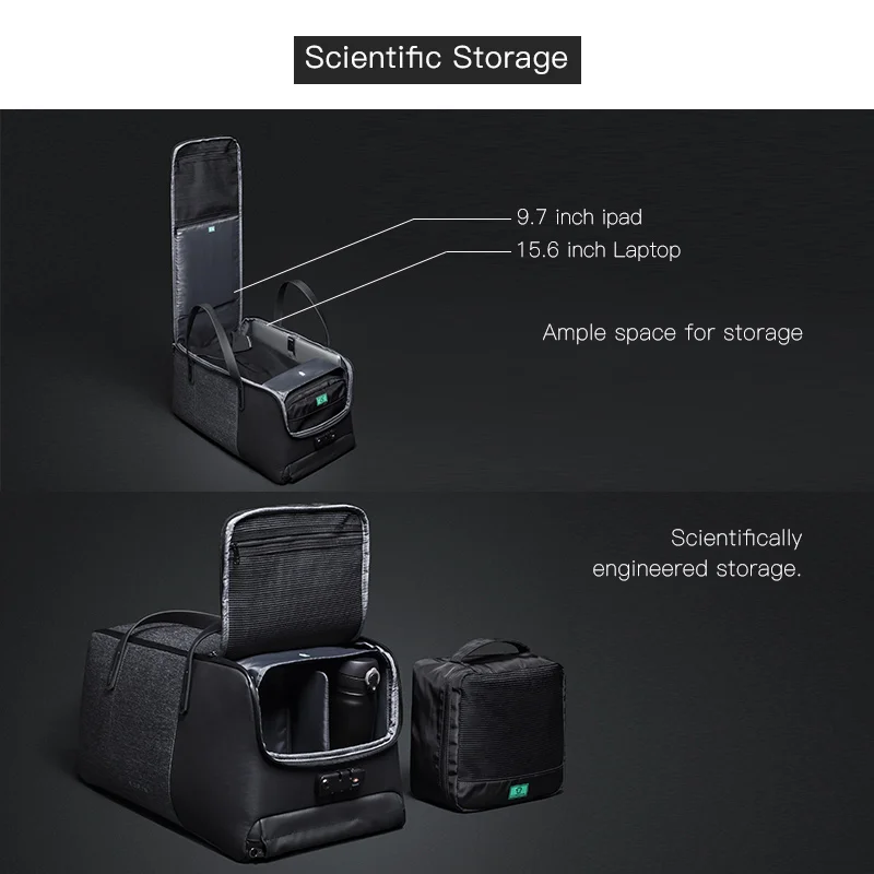 Best Krion Design FlexPack GO Anti-theft Duffle Bag USB Charging Foldable Men Notebook Computer Bag 15.6 inch Laptop Briefcase 5