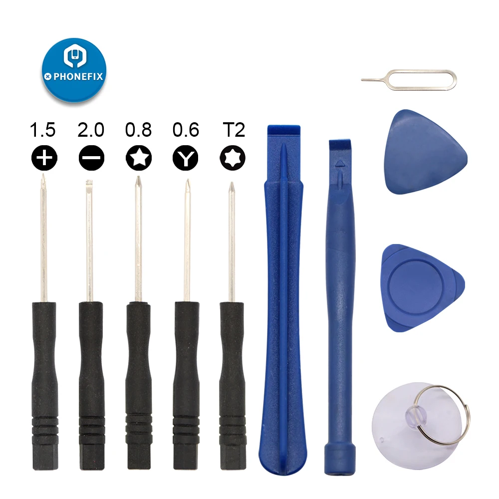 

10 in 1 Mobile Phone Repair Tools Kit Screwdriver Set Plastic Spudger Pry Tool Suction Cup For Phone Disassembly Repair Tools