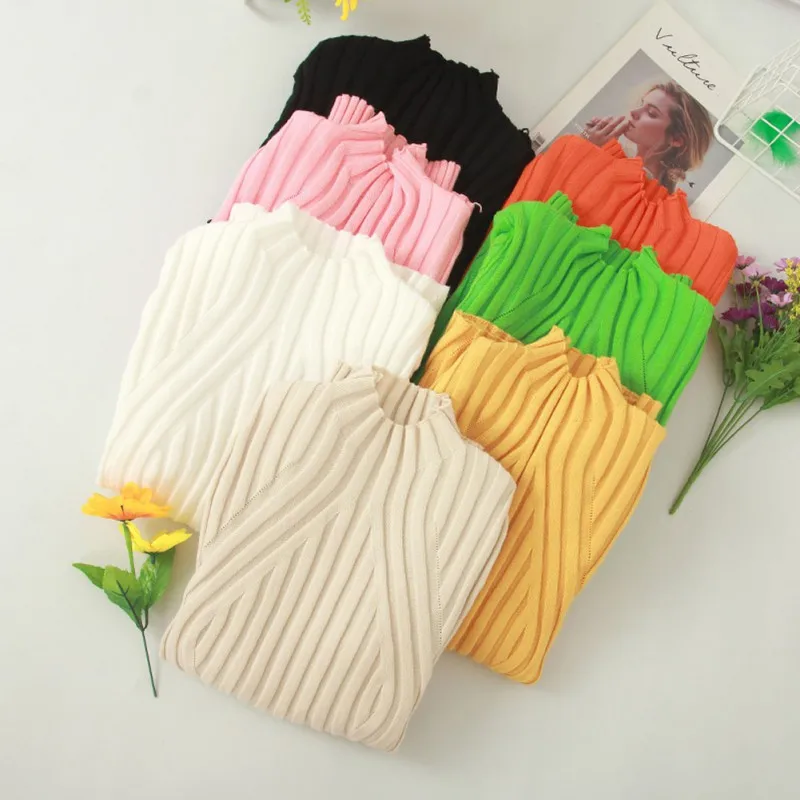 Женский Осенний весенний корейский свободный свитер с длинным рукавом, женский тонкий свитер 7 цветов, черный джемпер