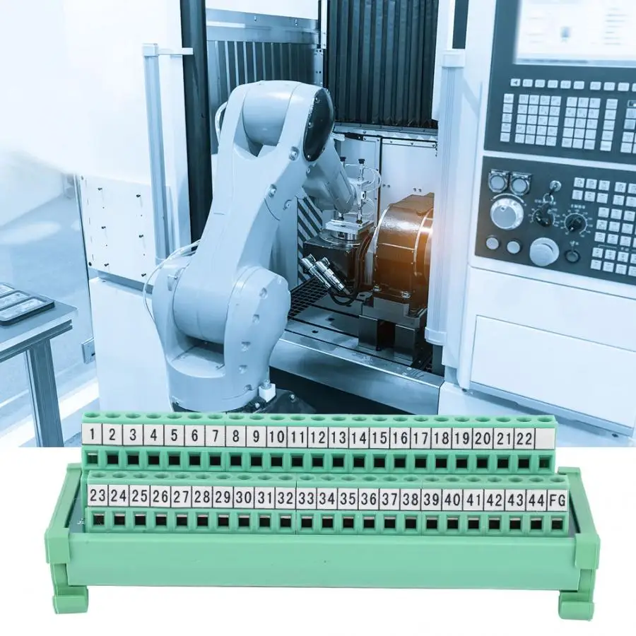 Клеммный блок провода разъем PLC модуль передачи DB44P 35 мм din-рейку электрооборудования Кабельный разъем