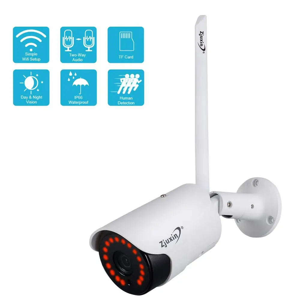 Zjuxin 1080P IP AI камера HD облачная беспроводная Wifi наружная погодозащищенная