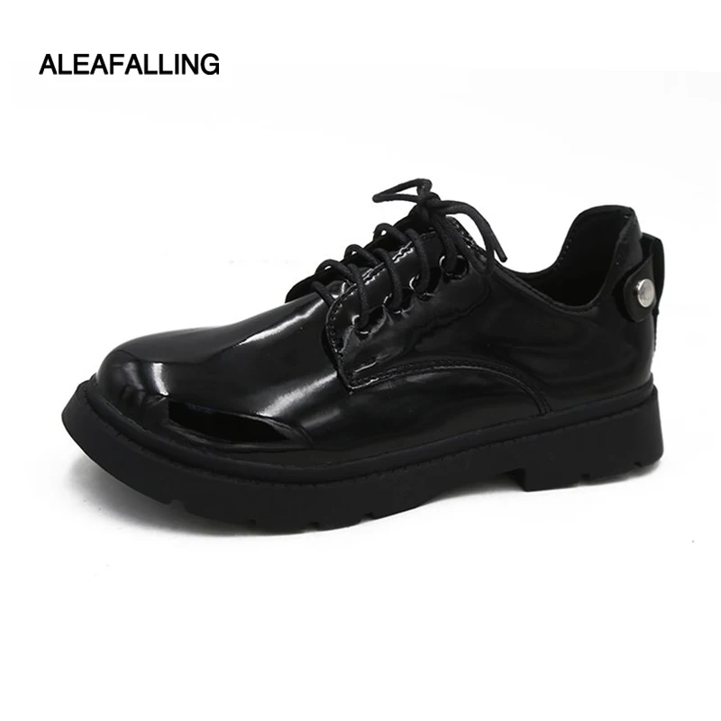 

Aleafalling Super Classcial Office Men's Shoes Lace Up Relax Buckle Gentleman Soft Leather Boots Trend Ankle Motorcycle Boots