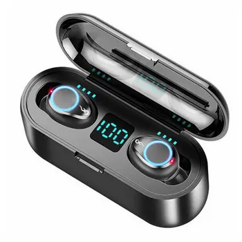 

F9 Wireless Earphone LED Power Display With Charging Station 5.0 Stereo Sports Earbuds Sports Headphones