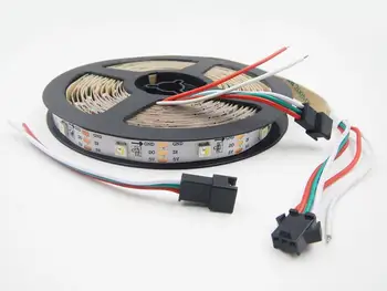 

16.4Ft (5M) SK6812 IC (Upgraded of WS2812B) 150 Pixels 5050 RGB+White Individually Addressable LED Strip Light 30Leds/M DC 5V RG
