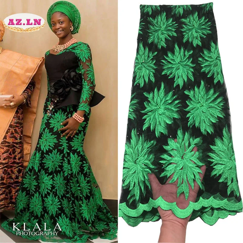 

2019 Latest French Laces Fabrics High Quality Tulle African Laces Fabric For Wedding Nigerian Net Lace Material Free shipping 98