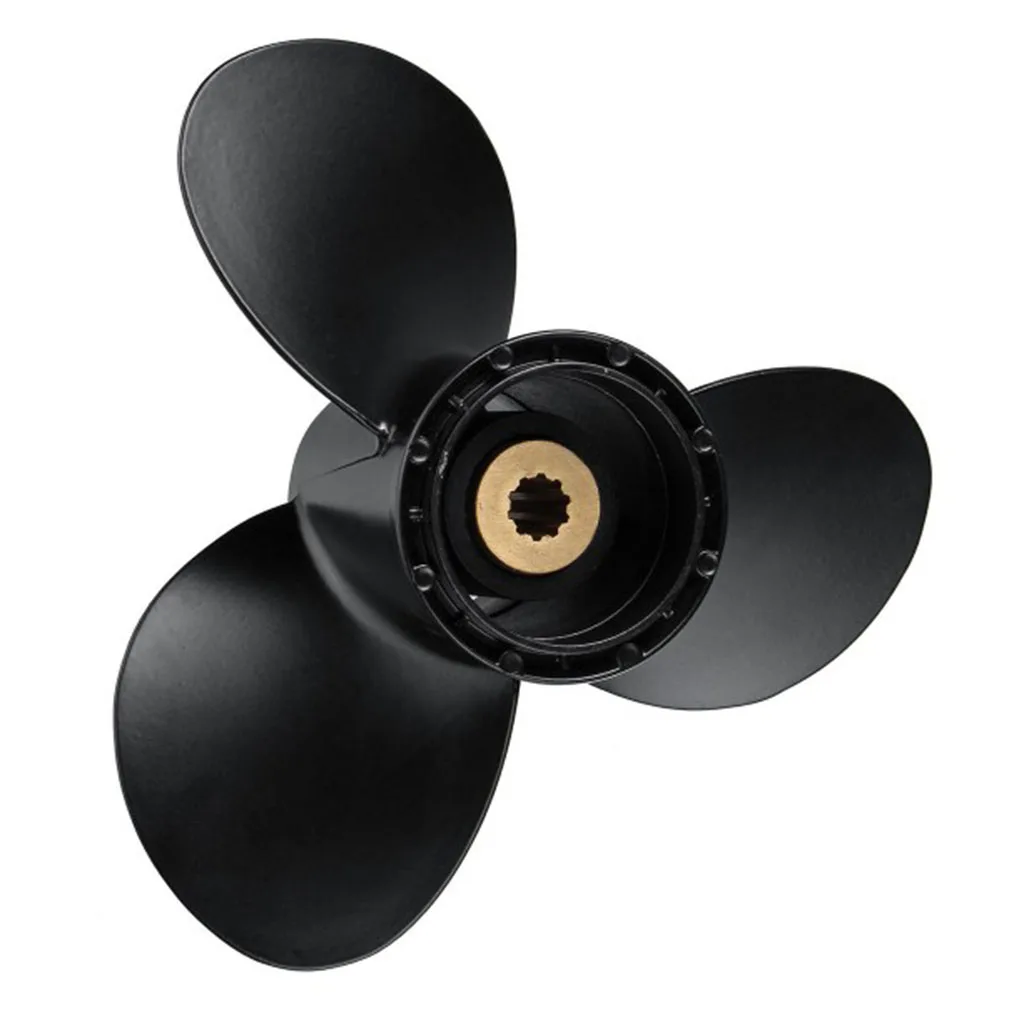 3 Blade Prop Propeller 9 1/4 x 10 for Evinrude Johnson 8-15HP For Suzuki Outboard Engine 8-15HP Black