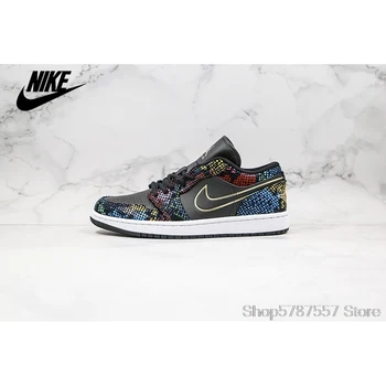 

Original Nike Air Jordan 1 Low Basketball Shoes Men's Basketball Unisex Women Breathable Outdoor Sneakers size 36-45