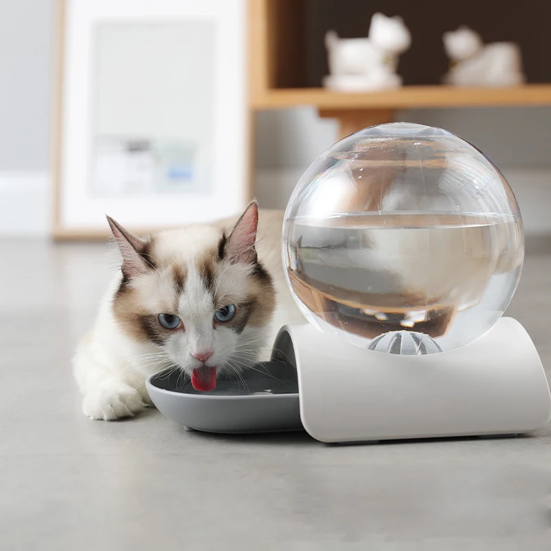 2.8L автоматическая поилка для кошек, питатель, фонтан для воды для собак в форме шарика, прозрачный диспенсер для воды, питьевой фонтан