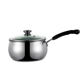 

Stainless Steel Milk Pot Thickening Household Soup Pot Non-stick Pot Cooking Porridge Hot Milk Pot Induction Cooker Gas Stove