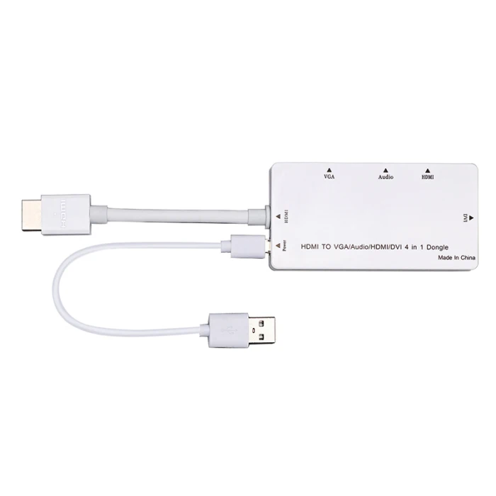 Лидер продаж HD 4-в-1 Дисплей конвертер для телевизионные проекторы с HDMI/VGA/DVI Порты