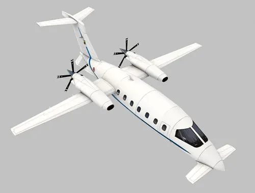 Piaggio Afandi P180 Private Aircraft Papercraft 3D Paper Model Stereo Handmade Drawings Military 8