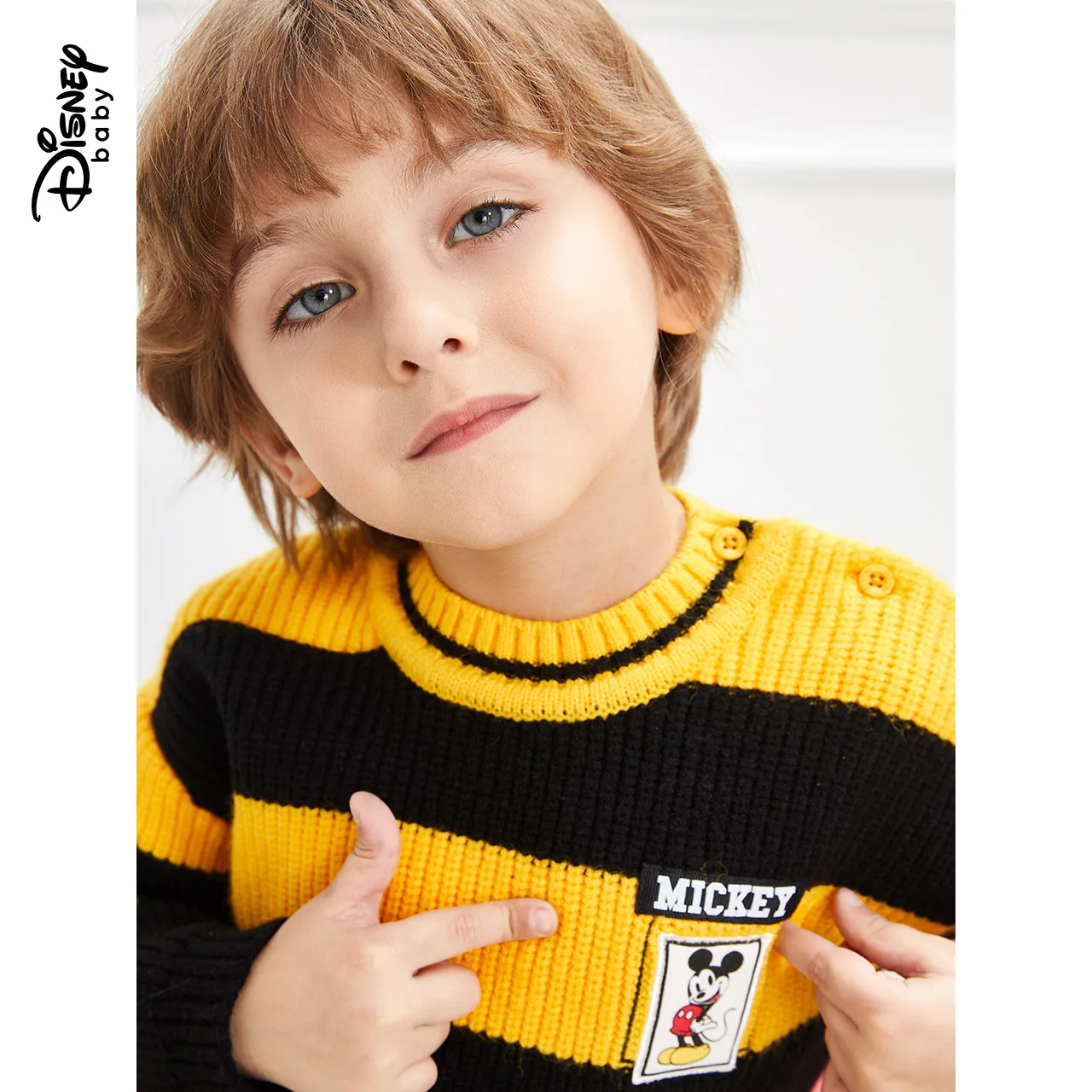 

Disney Children's Winter Winter Bottomsweater Baby Spring and Autumn Knitted Top Wearing Boy Sweater Kids Sweaters Baby Clothes