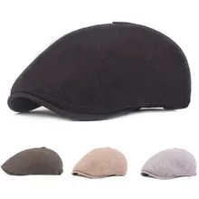 ISHOWTIENDA модные береты в стиле ретро для мужчин плоская кепка газетчика пекарь Duckbill Кепка для гольфа Вождение шляпа такби Gh6