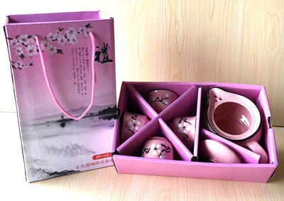 Керамический креативный чайный набор, домашний чайник, чайная чашка, бутылка холодной воды, китайский стиль, кунг-фу, черный чай, Jin Jun Mei, коробка для свадебного подарка - Цвет: B
