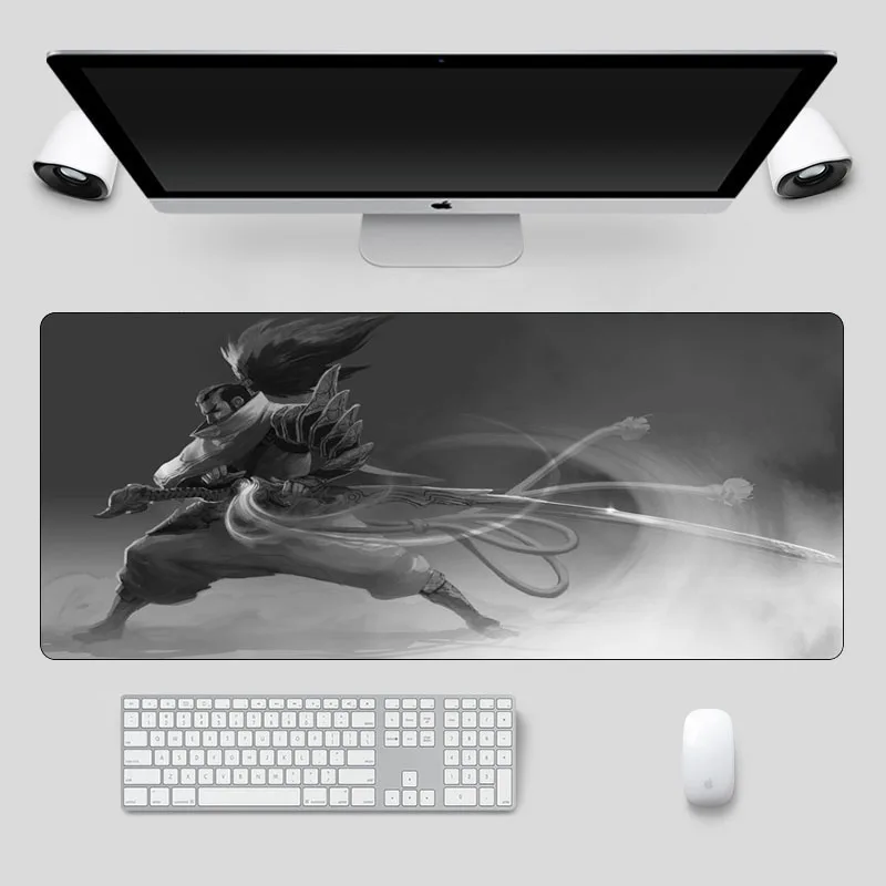 Большой игровой коврик для мыши Yasuo 70x30 см, геймер для League of Legends, коврик для ноутбука с клавиатурой, коврик для компьютера, коврик мыши с фиксируемым краем