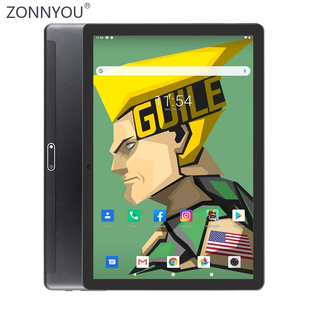Планшет ZONNYOU на Android 9 0 восемь ядер экран 10 дюймов 32 ГБ + 2 SIM карты|Планшеты| |