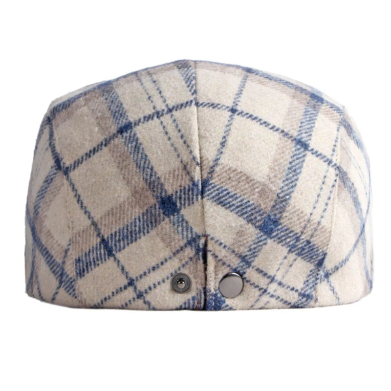 Chapeau Béret Homme Motif Carré Grand En Ligne (x12) - Grossiste France