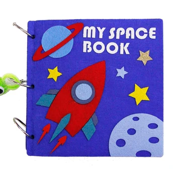 

DIY Story Space Book Early Learning Educational Material Kit Easy To Handmade Felt Craft My First Book Package for Children Toys