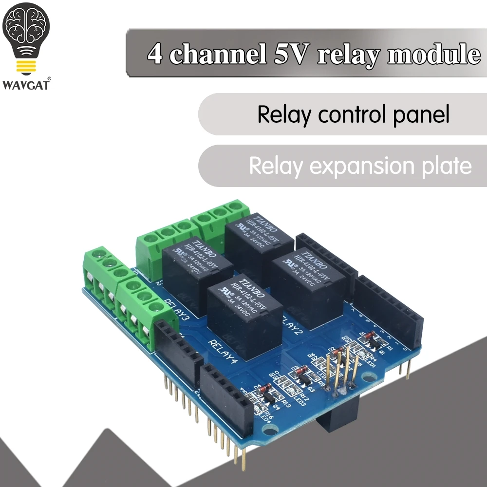 Four channel Relay Shield 5V 4 Channel Relay Shield Module for Arduino Module